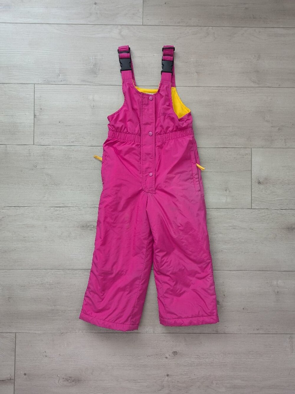 L.L. Bean Girls Pink Snow Bib Overalls Pants Size XXS / 4 Thinsulate